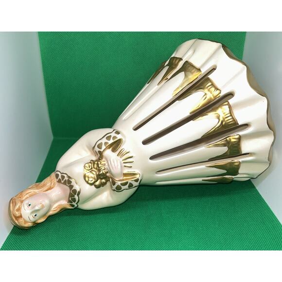 Retired Vintage Lillian Vernon Christmas Napkin Holder Angel Lady Figurine - Picture 8 of 10